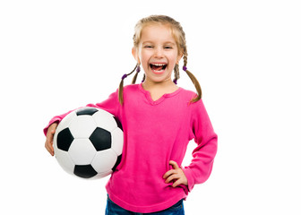 Little girl with the ball