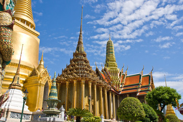 ancient architecture at temple of the emerald Buddha