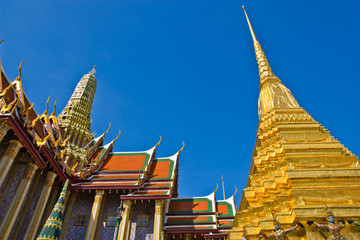 ancient architecture at temple of the emerald Buddha