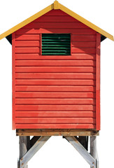 Isolated beach hut