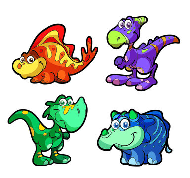 Collection Of Cute Dinosaurs