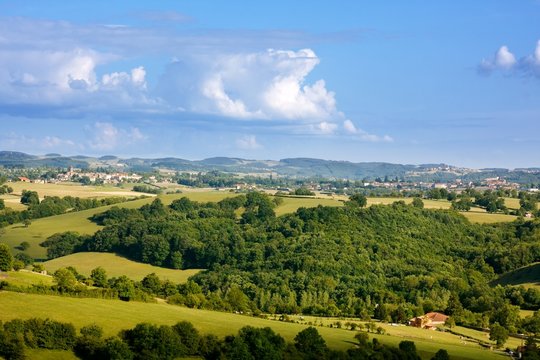 Paysage de France (vers Roanne, Rh&ocirc;ne-Alpes)