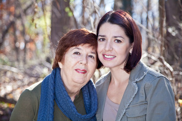 Obraz premium Portrait of Happy Adult Mother and Daughter