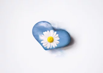 Meubelstickers Heart Daisy Flower © vali_111