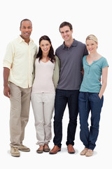 Obraz premium Two couples smiling