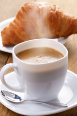 Coffee with croissants