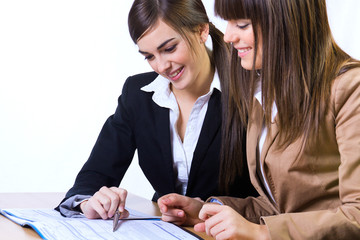 two business women in the office