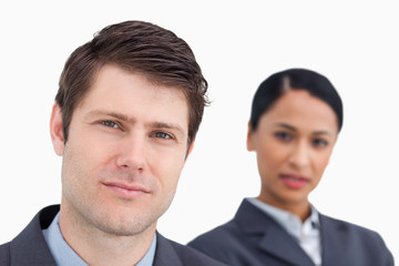 Close up of young salesteam