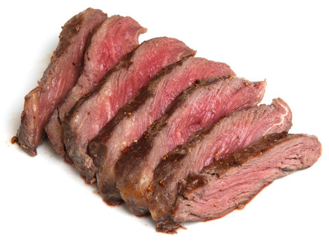 Rare Fillet Steak Sliced