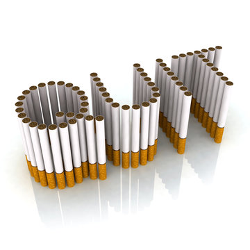 written quit made with cigarettes