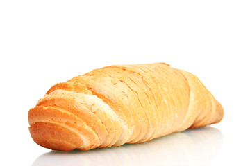 tasty sliced ​​white bread isolated on white