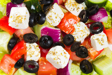Greek Salad, closeup shot