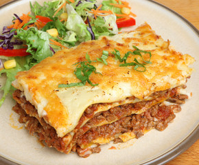 Beef Lasagna & Salad