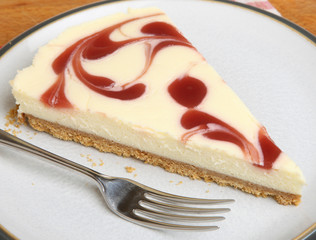 Slice of Strawberry Cheesecake