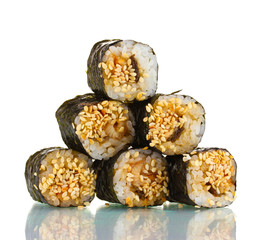 Tasty rolls isolated on white