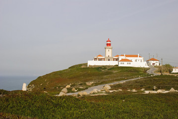 Fototapeta na wymiar Light house on the cliff, Cabo da Roca