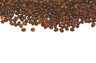 coffee beans on white background