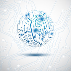 Sfera fatta di circuiti elettrici - Sphere made by circuit board