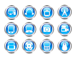 abstract glossy electronic icon