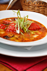 Italian soup served with bread