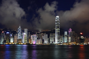 Fototapeta premium Hongkong nocą