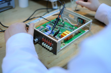 Soldering a circuit board