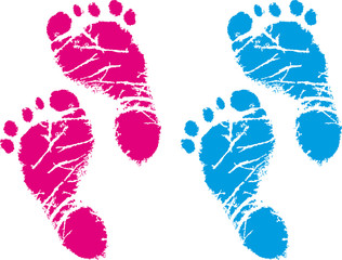 Fototapeta Babyfüße - Fußabdrücke obraz