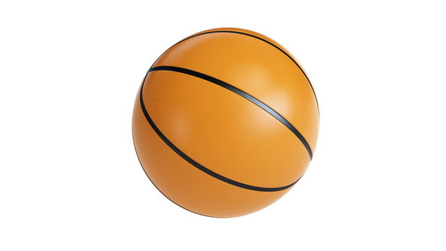 basketball spinning on its axis
