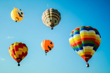 Colorful fancy Balloon floating in the sky