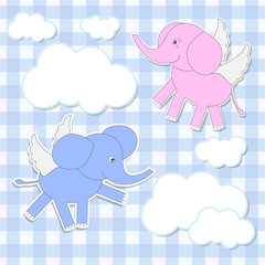 Cute babies-elephants angels