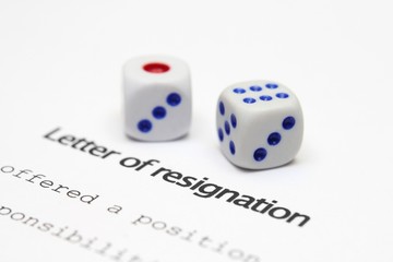 letter of resignation