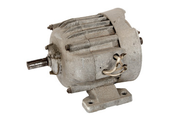 Old electric motor (isolated)