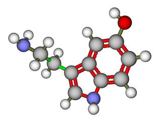 Serotonin molecular structure