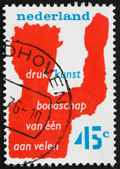 Postage stamp Netherlands 1976 One Communicating with Many