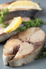 Roasted tuna steaks