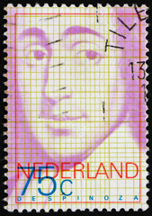 Postage stamp Netherlands 1977 Baruch de Spinoza, Philosopher