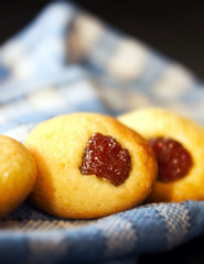 Cupcake with cherry candied
