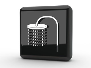 Button Dusche schwarz
