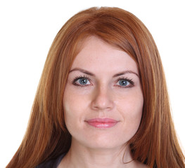Naklejka premium young beautiful redhair woman