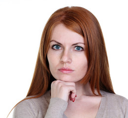 young beautiful redhair woman
