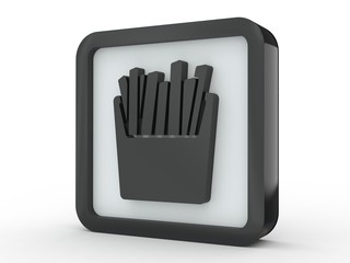 Button Pommes schwarz