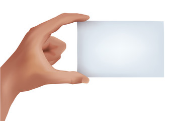 Obraz premium Hand holding blank business card
