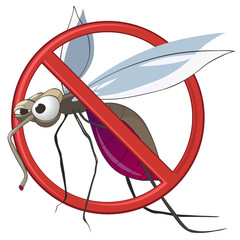 Cartoon STOP Mosquito