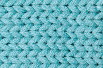 Fototapeta na wymiar Blue knitted wool