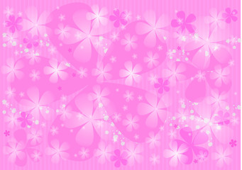 Pink background with transparent flowers.Background.