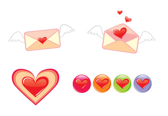 hearts letters