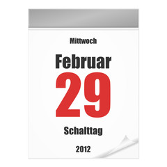 kalenderblatt v2 schalttag II