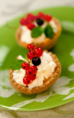 Tasty tarts  with cottage cheese