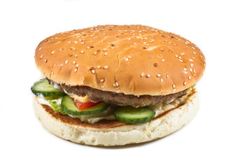 hamburger isolated on white