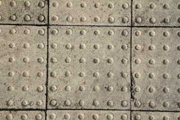 Tactile paving in a close up